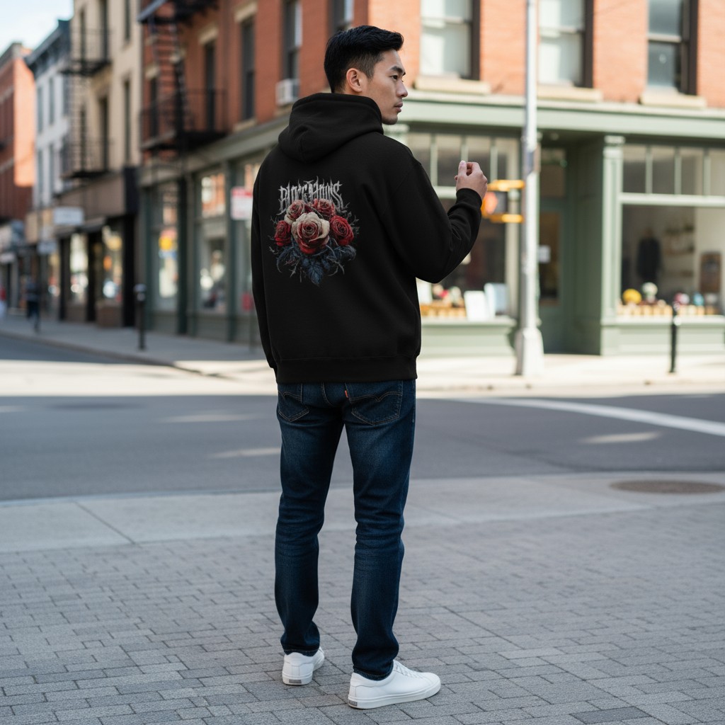 Bloodthorn – Gothic Rose Hoodie